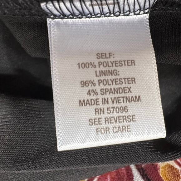 Dressbarn‎ Womens Cape Blouse Size Large Pullover Floral V Neck Stretch Comfort - Picture 9 of 10